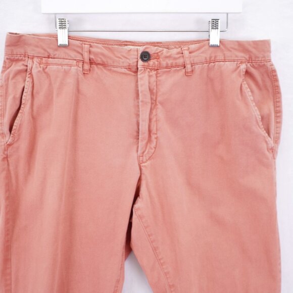 H&M L.O.G.G. Pink Slim Fit Flat Front Chino Pants 37 / 33 Cotton Mid Rise - Picture 2 of 7